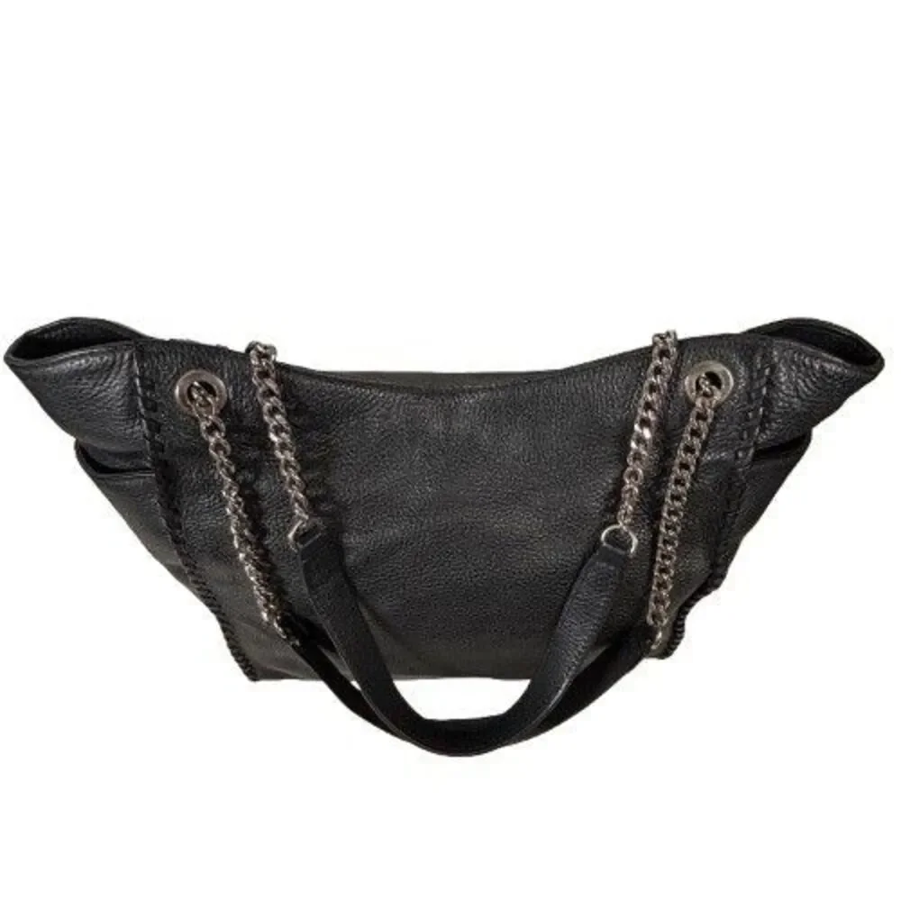 Michael Kors Whipped Chelsea Black Leather Tote Hobo Shoulder Bag Purse MRP$528